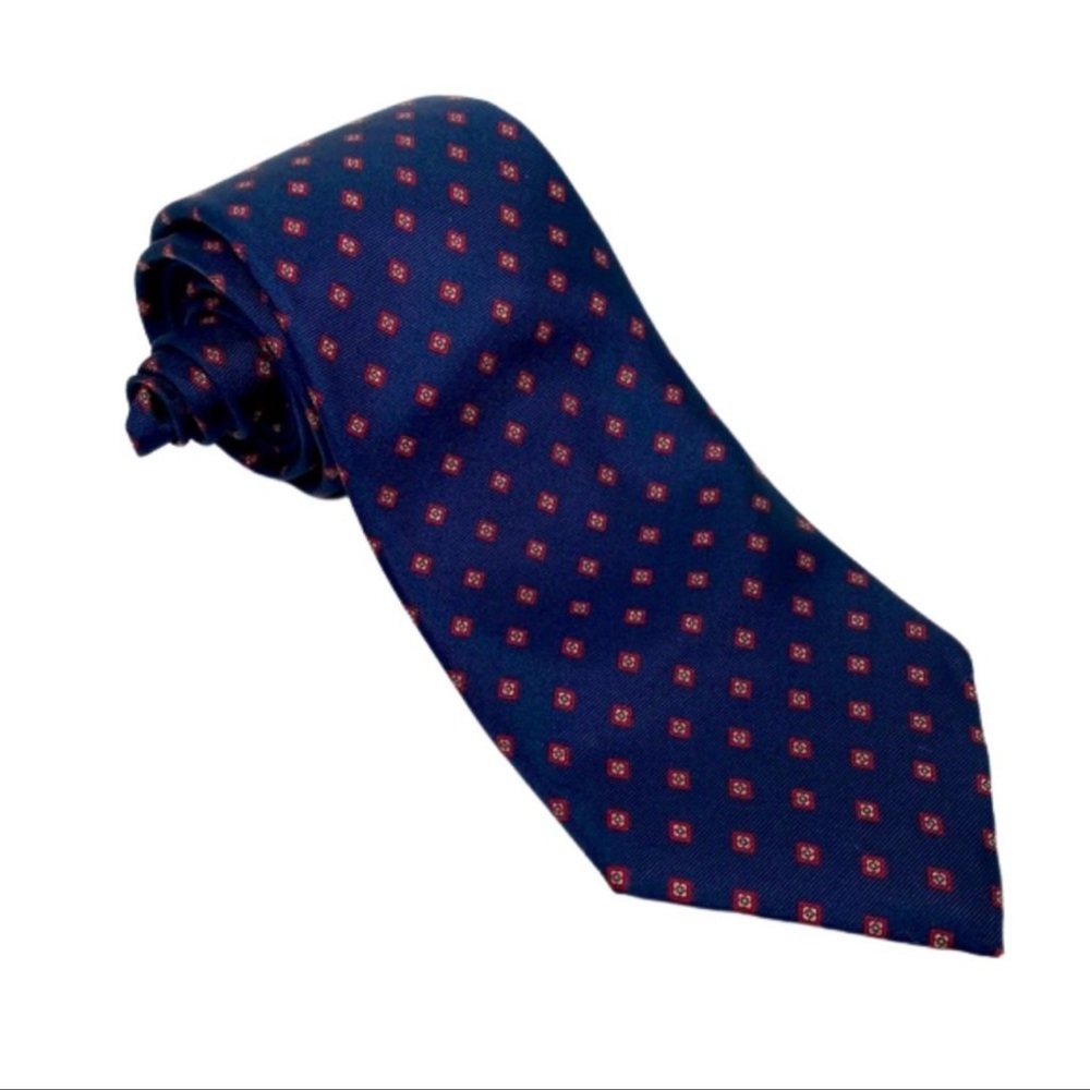 Vintage Christian Dior Floral Square Mens Blue
Silk Tie